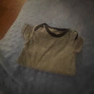 Carter's Navy and White Striped Tee